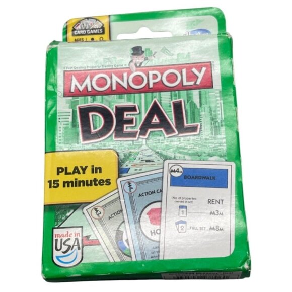 Monopoly Deal Card Game Ages 8+ For 2-5 Players By Hasbro Gaming READ - Picture 1 of 8